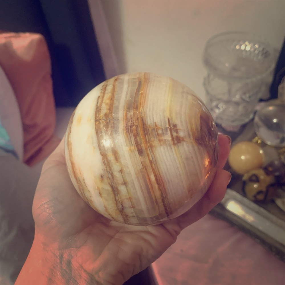 Huge healing crystal orb